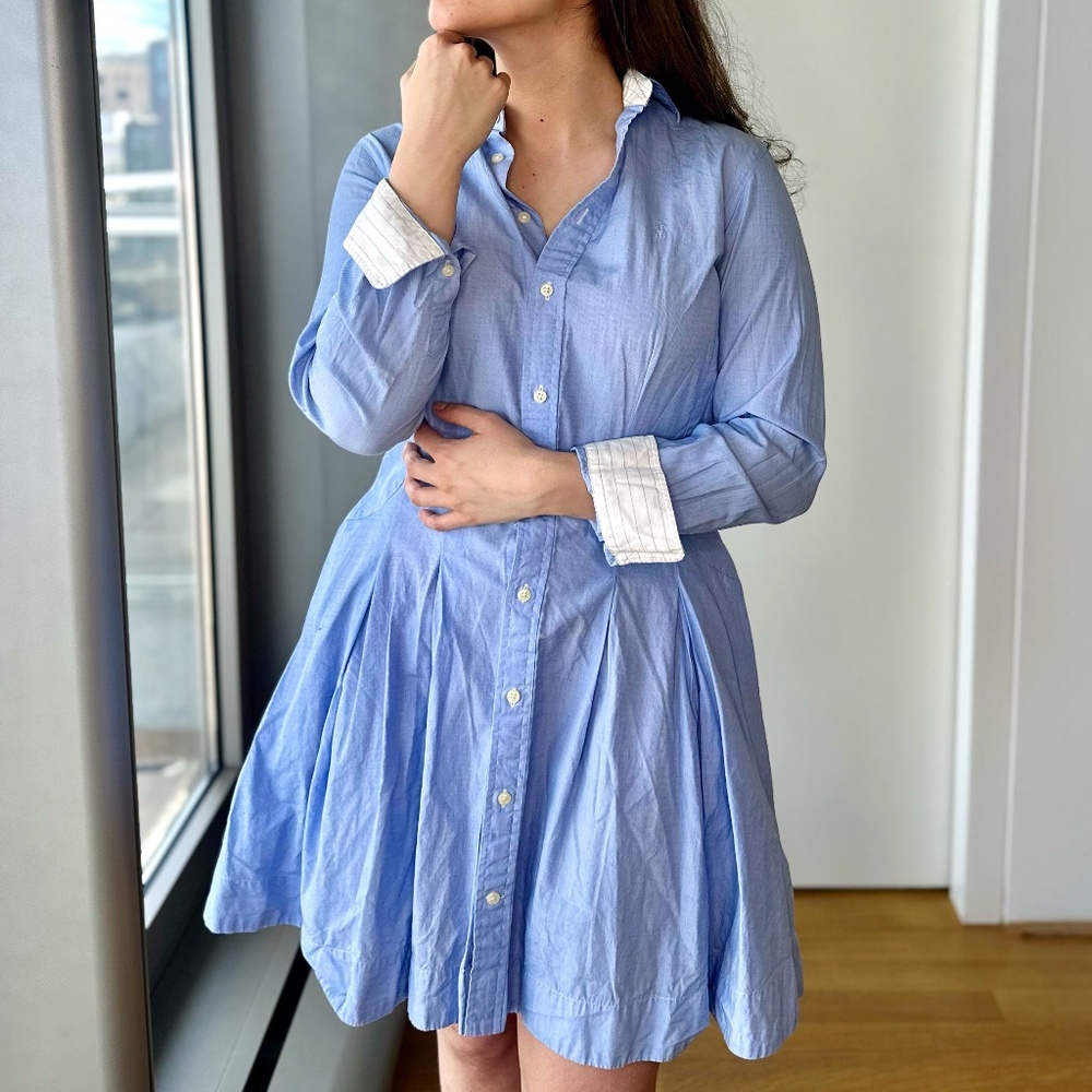 POLO Ralph Lauren Baby Blue Pleated Dress
